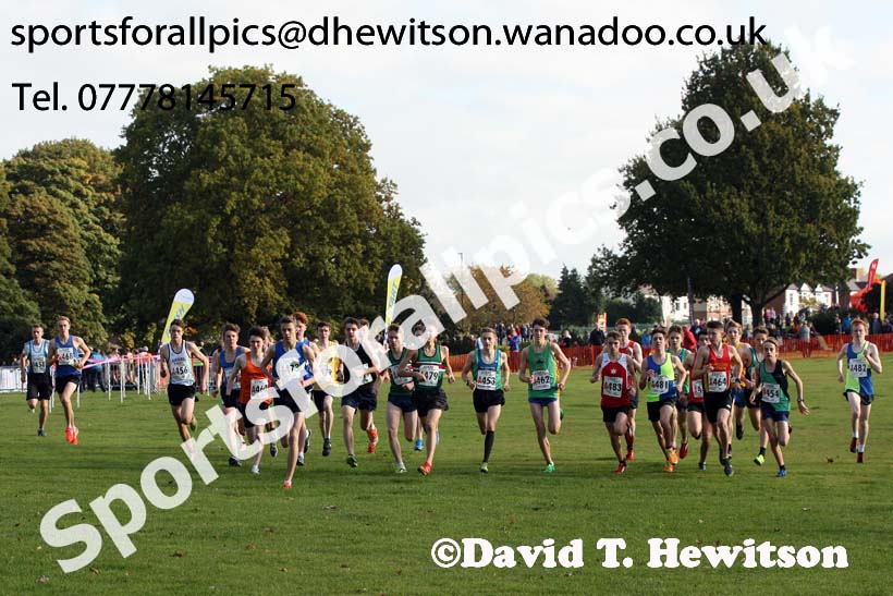 Mens under-17s Northern Cross Country Relays, Graves Park, Sheffield. Photo: David T. Hewitson/Sports for All Pics